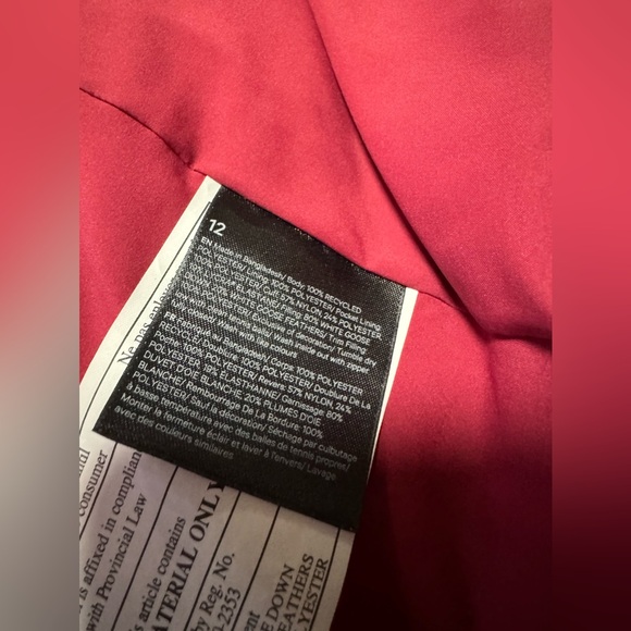 NEW Women's Wunder Puff Jacket Manteau Size 12 Pomegranate - Picture 12 of 12